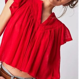 Women’s Red Shirt Size M Free People
